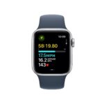 Apple Watch SE GPS 40mm Silver with Storm Blue Sport Band - M/L - Image 5