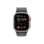 Apple Watch Ultra2 Cellular, 49mm Titanium Case with Blue Alpine Loop - Medium - Image 2