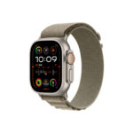 Apple Watch Ultra2 Cellular, 49mm Titanium Case with Olive Alpine Loop - Small