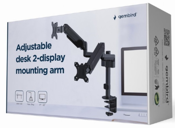 52874 Podesivi dupli stoni drzac za monitor MA-DA2P-01 tilt 17-32 max. 2x9kg - Image 3